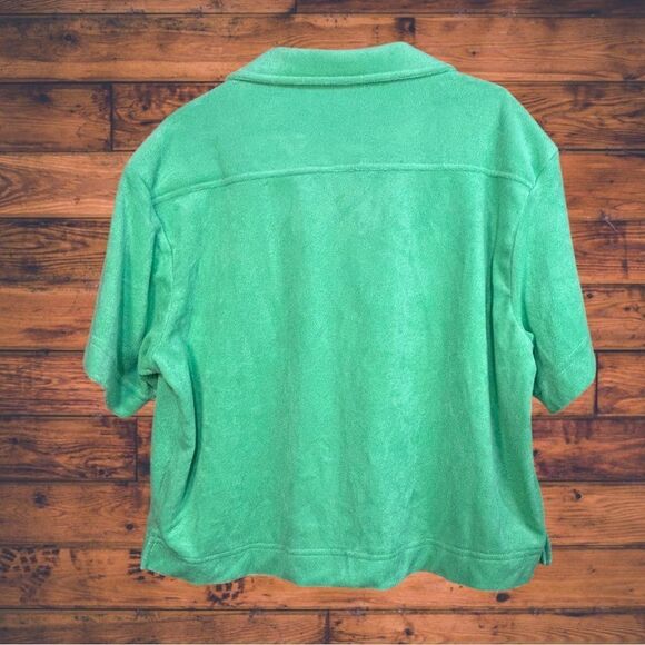 5 for $25🔥Fabletics Island Terry Boxy Button Up Shirt Medium - Picture 2 of 6